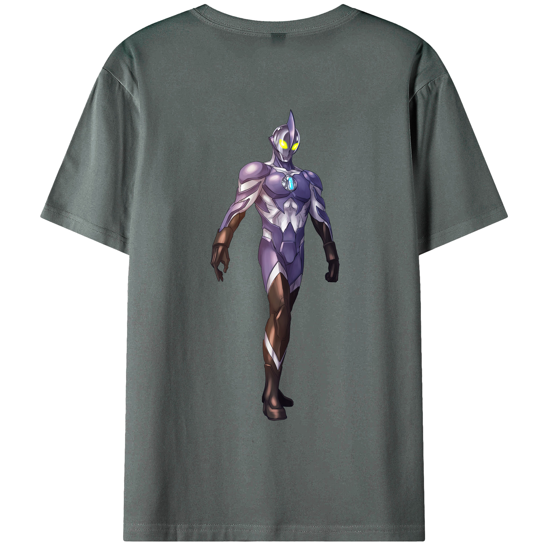 （画像用） ウルトラマン Ultraman 綿100％ メンズ半袖Tシャツ（バックプリント） 通気性